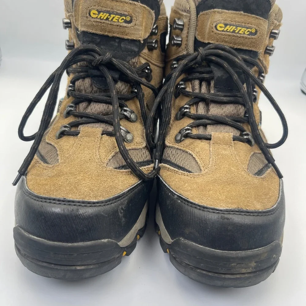 Hi-Tec Skamania Mid Waterproof Hiking Boots Men's Size 9.5W Brown Suede 7198W